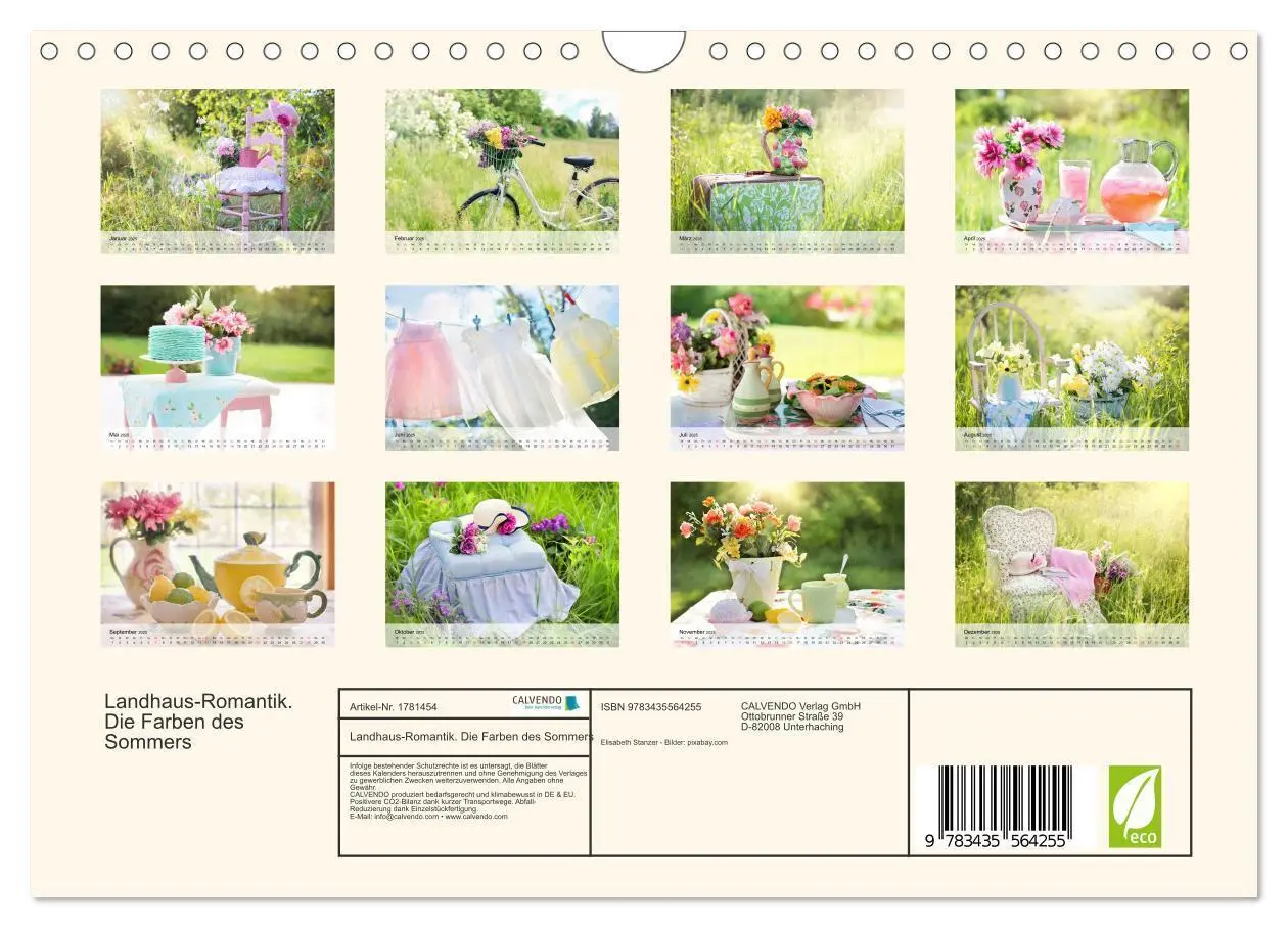 Bild: 9783435564255 | Landhaus-Romantik. Die Farben des Sommers (Wandkalender 2025 DIN A4...