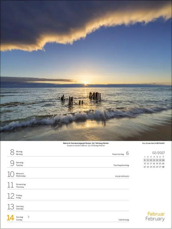 Bild: 9783819304255 | Nord- und Ostsee Wochenkalender 2027 | Korsch Verlag | Kalender | 2027