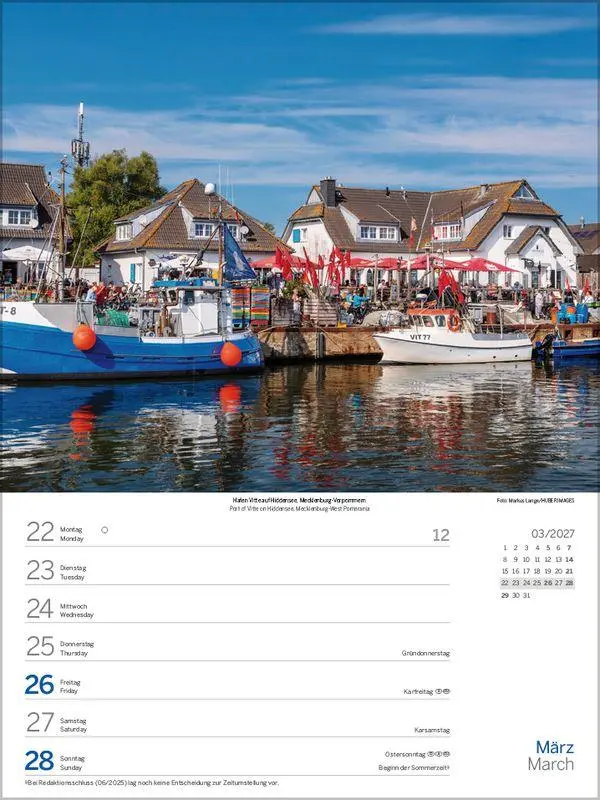 Bild: 9783819304255 | Nord- und Ostsee Wochenkalender 2027 | Korsch Verlag | Kalender | 2027