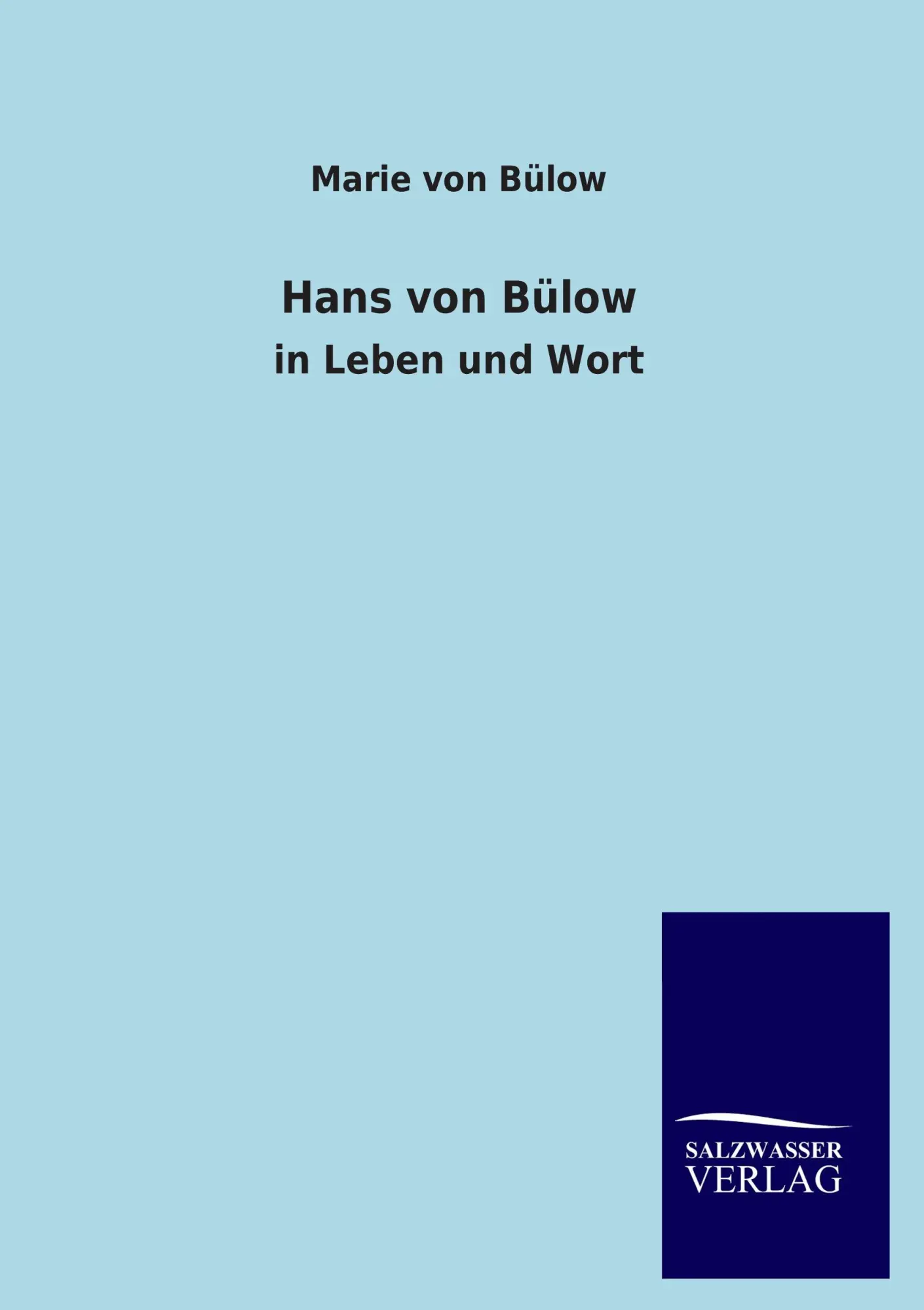 Cover: 9783846034255 | Hans von Bülow | in Leben und Wort | Marie von Bülow | Taschenbuch