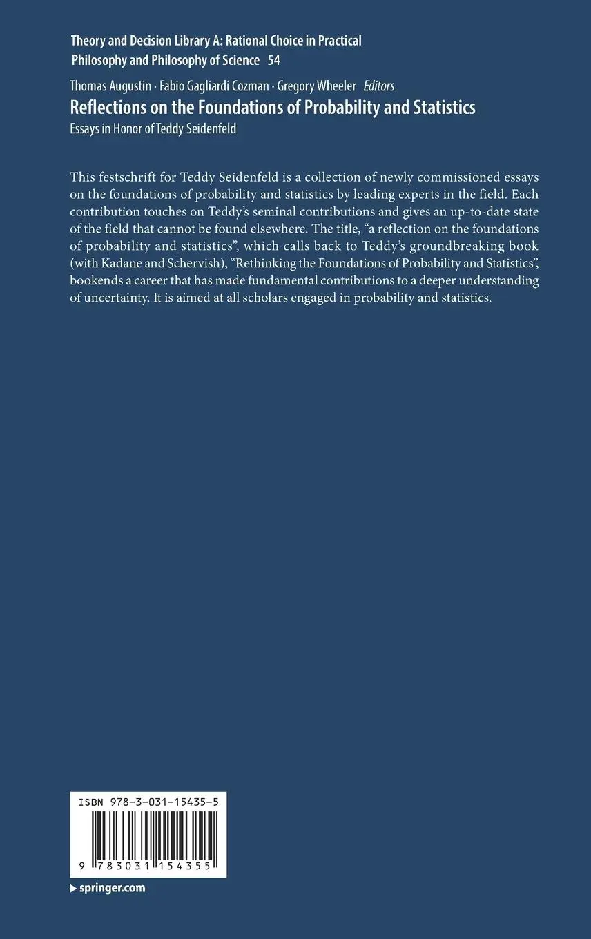 Rückseite: 9783031154355 | Reflections on the Foundations of Probability and Statistics | Buch