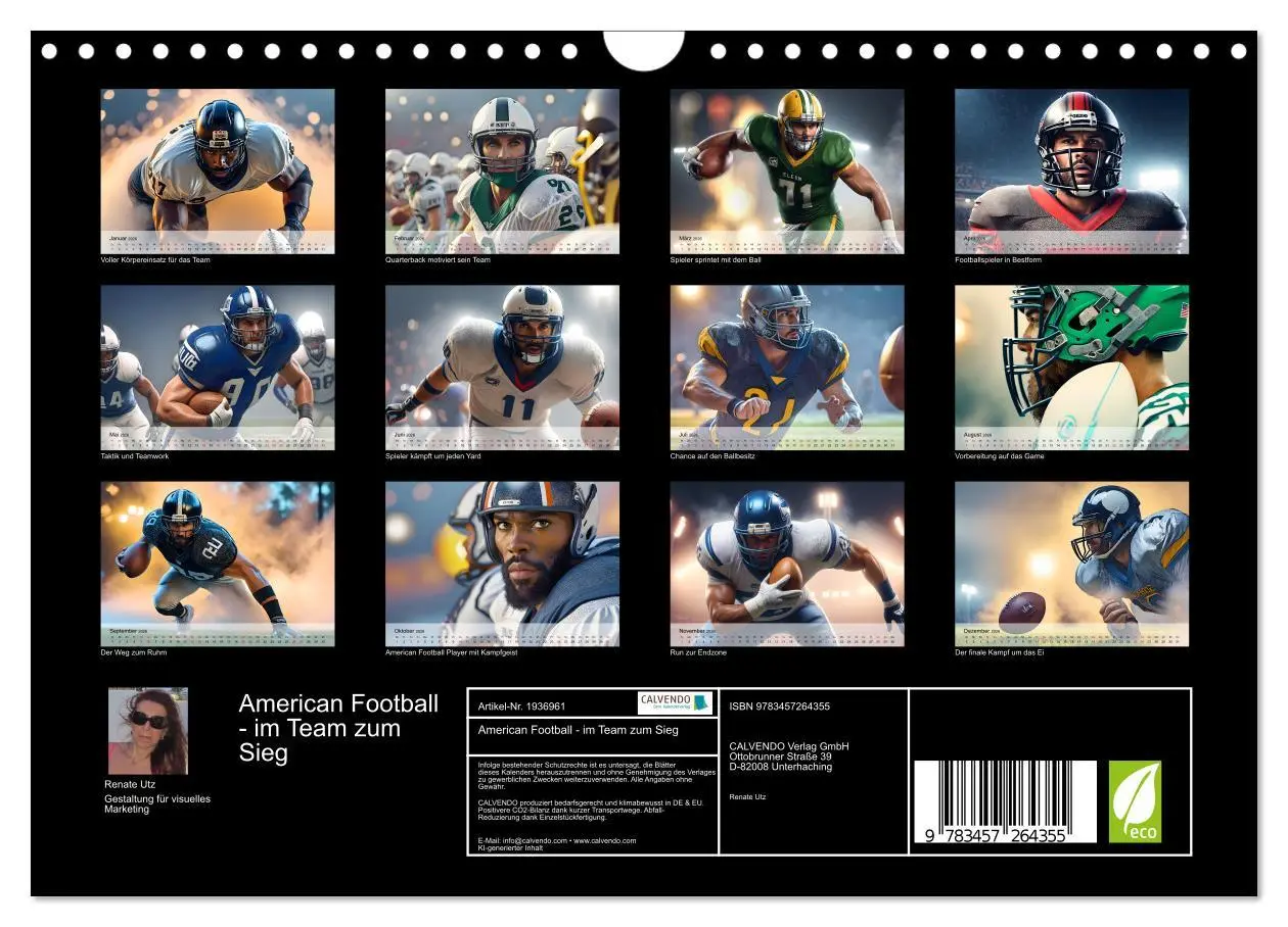 Bild: 9783457264355 | American Football - im Team zum Sieg (Wandkalender 2026 DIN A4...