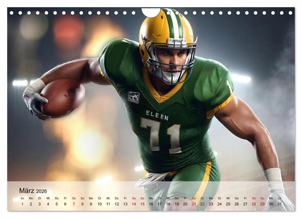 Bild: 9783457264355 | American Football - im Team zum Sieg (Wandkalender 2026 DIN A4...