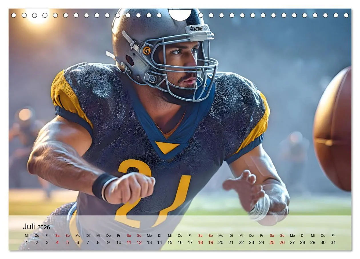 Bild: 9783457264355 | American Football - im Team zum Sieg (Wandkalender 2026 DIN A4...
