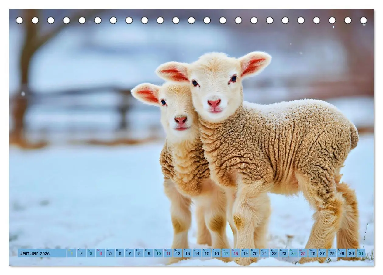 Bild: 9783457404355 | Tierkinder auf dem Land (Tischkalender 2026 DIN A5 quer), CALVENDO...