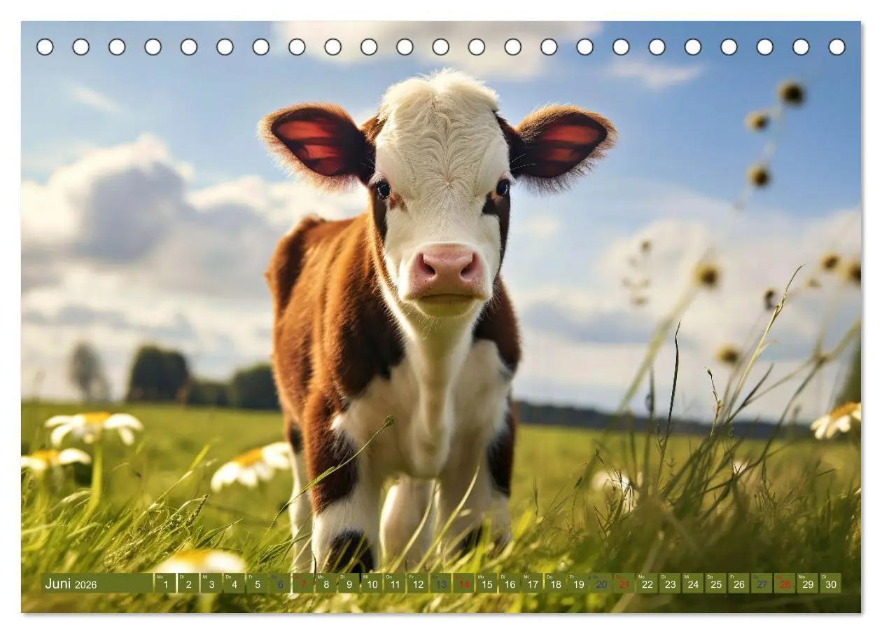 Bild: 9783457404355 | Tierkinder auf dem Land (Tischkalender 2026 DIN A5 quer), CALVENDO...