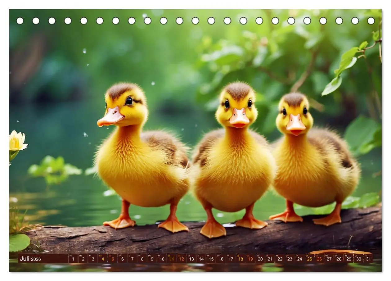 Bild: 9783457404355 | Tierkinder auf dem Land (Tischkalender 2026 DIN A5 quer), CALVENDO...