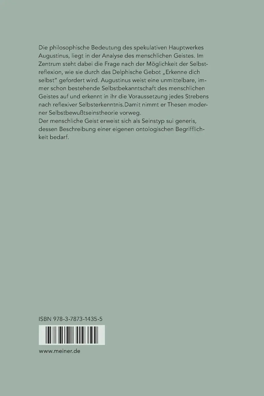 Rückseite: 9783787314355 | Selbstrefelexion und Erkenntnis Gottes | Johannes Brachtendorf | Buch