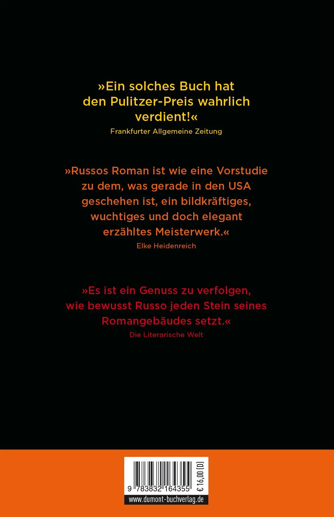 Rückseite: 9783832164355 | Diese gottverdammten Träume | Richard Russo | Taschenbuch | 752 S.