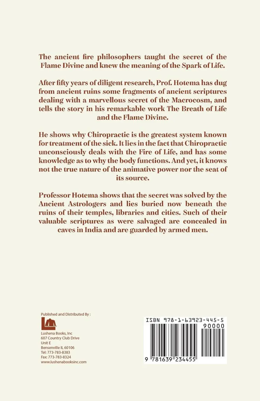 Rückseite: 9781639234455 | The Breath Of Life And The Flame Divine | By Hilton Hotema | Buch