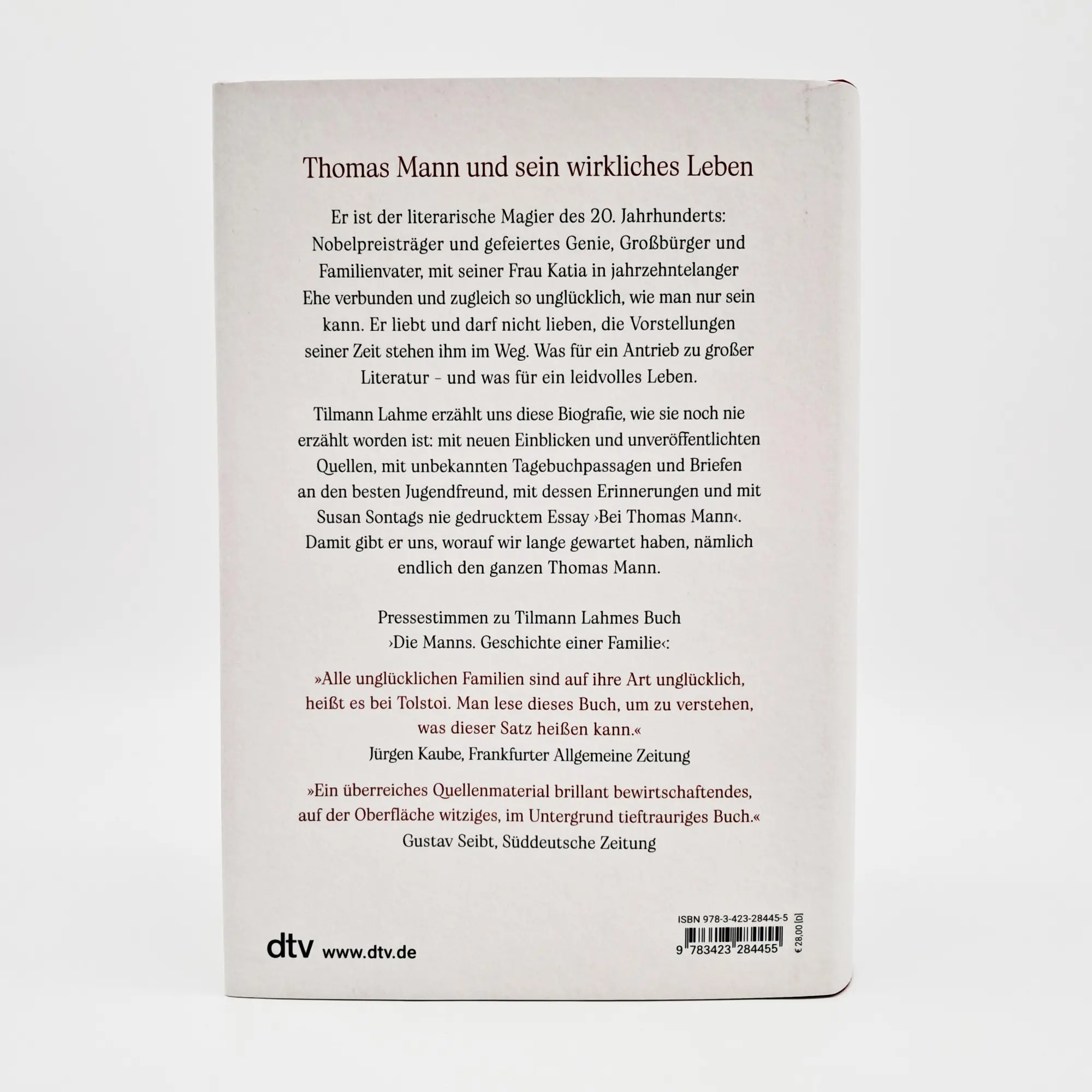 Bild: 9783423284455 | Thomas Mann | Ein Leben 'Lest dieses Buch!' Daniel Kehlmann | Lahme