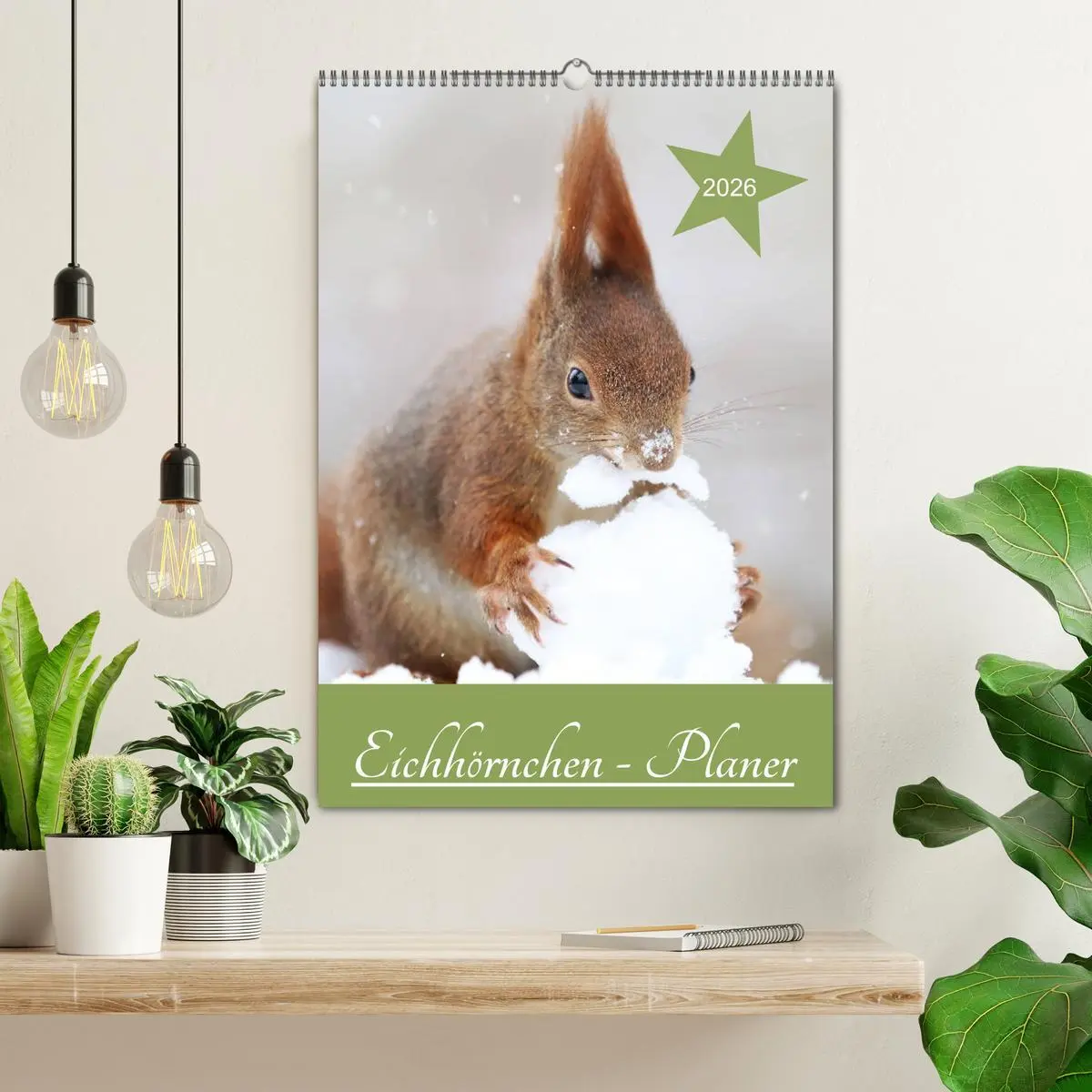 Bild: 9783516414455 | Eichhörnchen - Planer (Wandkalender 2026 DIN A2 hoch), CALVENDO...