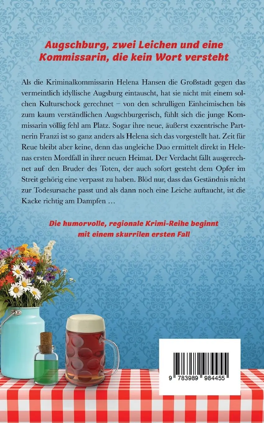 Rückseite: 9783989984455 | Zweimal stirbt's sich besser Ein humorvoller Augsburg-Krimi | Vögl