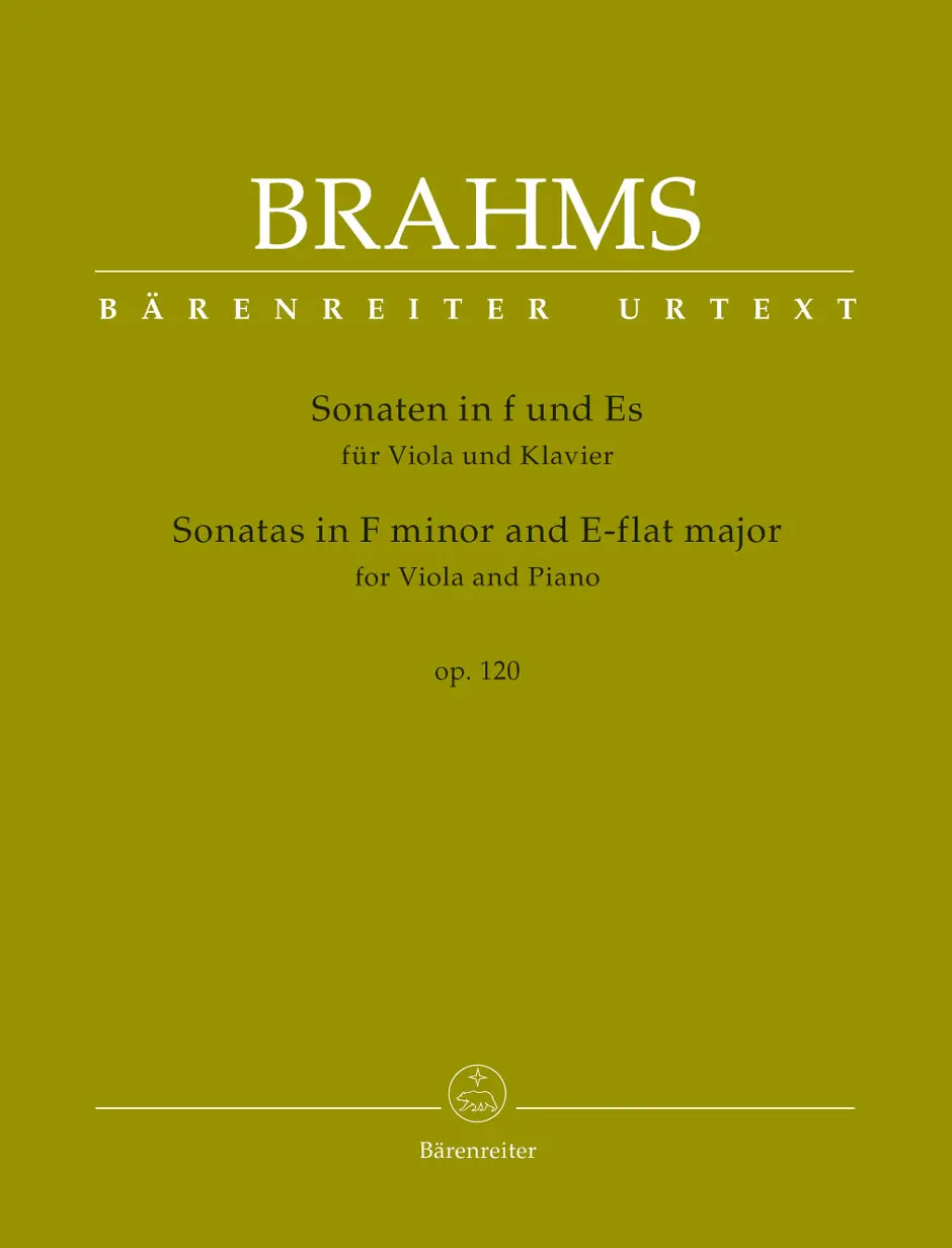 Cover: 9790006544455 | Sonatas In F Minor And E-Flat For Viola | for Viola and Piano | Brahms