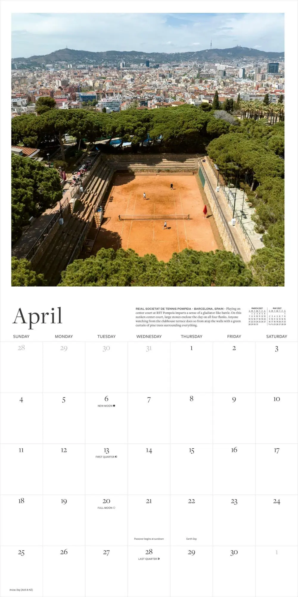 Bild: 9781523534555 | The Tennis Court Wall Calendar 2027 | Nick Pachelli (u. a.) | Kalender