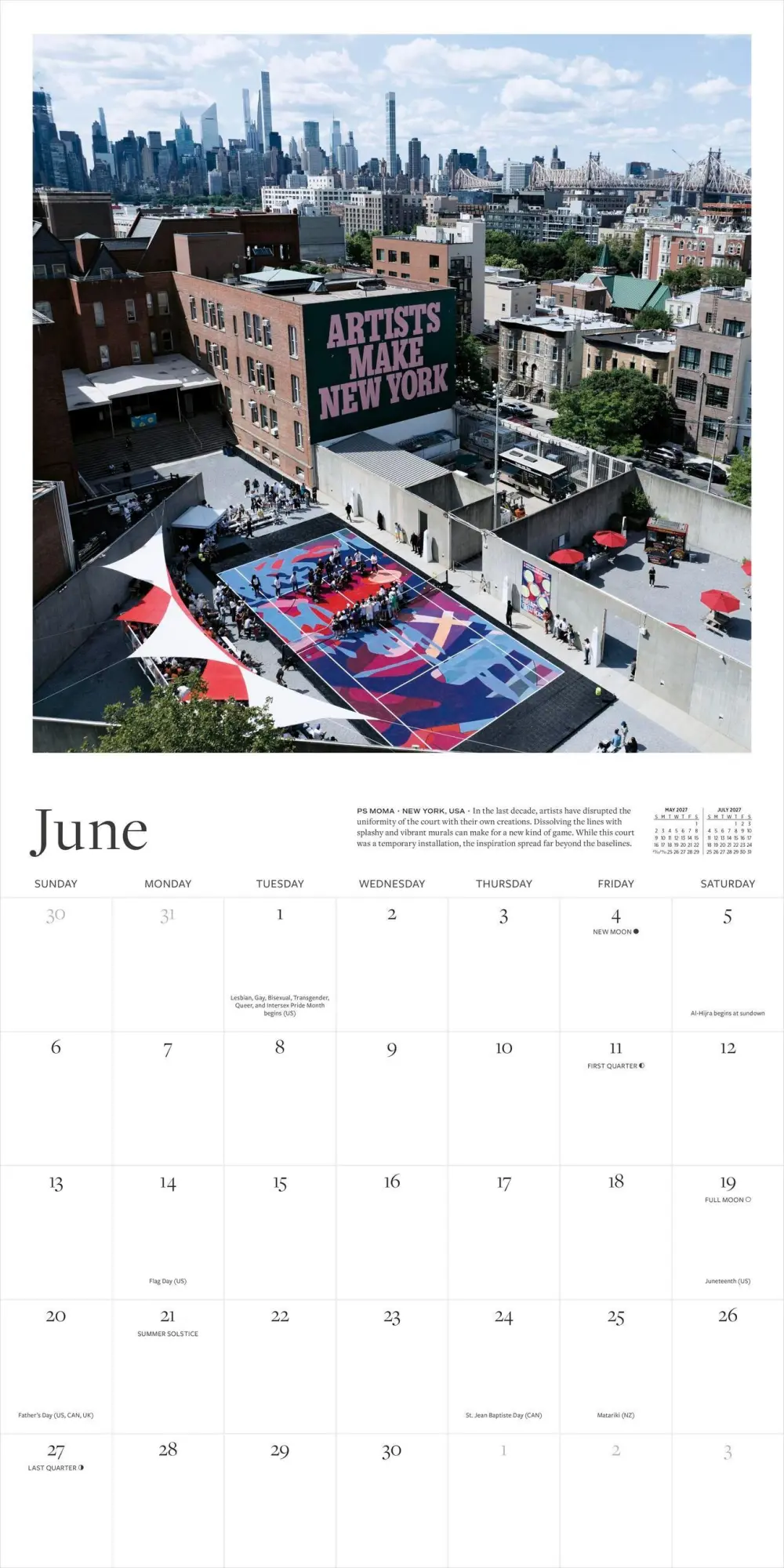 Bild: 9781523534555 | The Tennis Court Wall Calendar 2027 | Nick Pachelli (u. a.) | Kalender