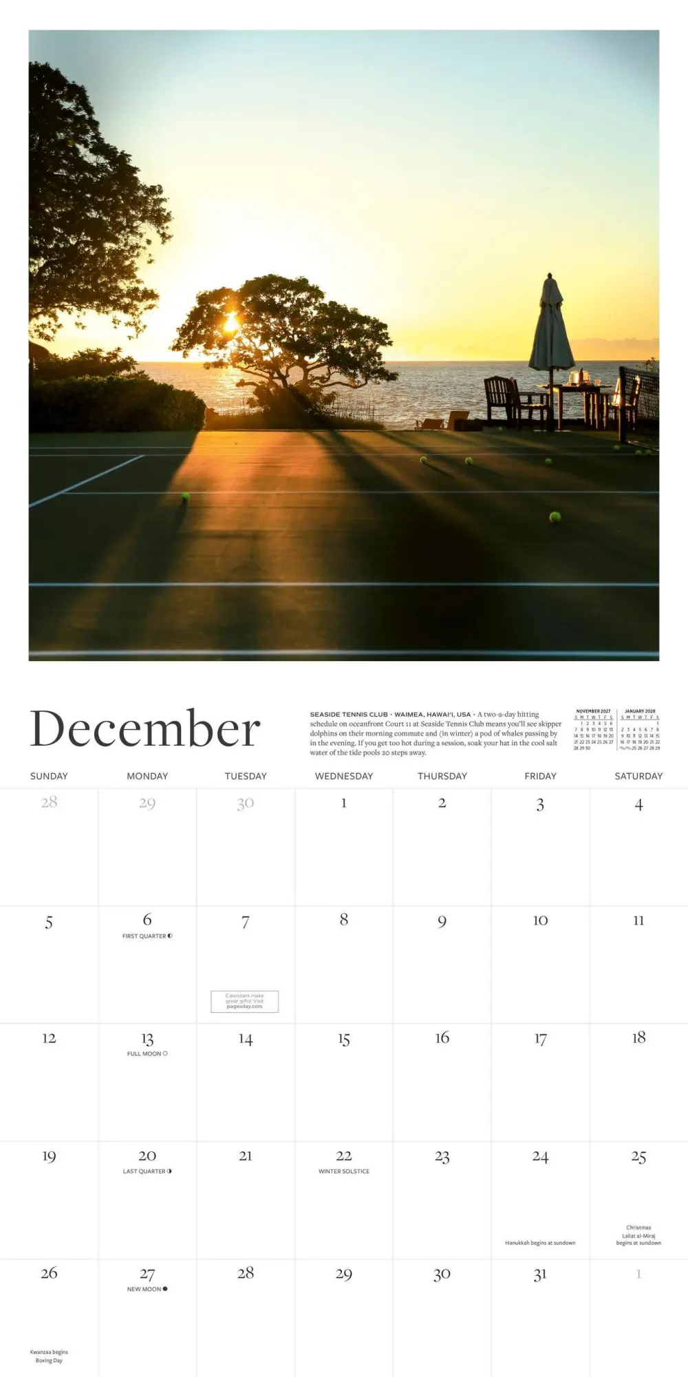 Bild: 9781523534555 | The Tennis Court Wall Calendar 2027 | Nick Pachelli (u. a.) | Kalender