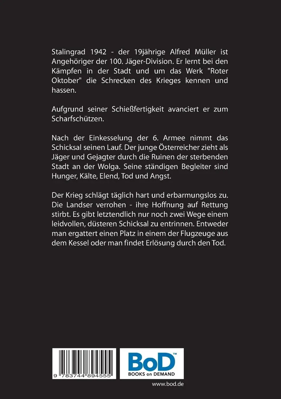 Rückseite: 9783744894555 | Der Scharfschütze von Stalingrad | Wolfgang Wallenda | Taschenbuch
