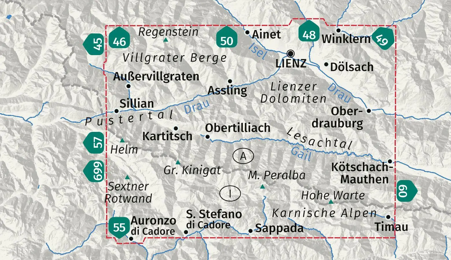 Bild: 9783991544555 | KOMPASS Wanderkarte 47 Lienzer Dolomiten, Lesachtal, Karnischer...
