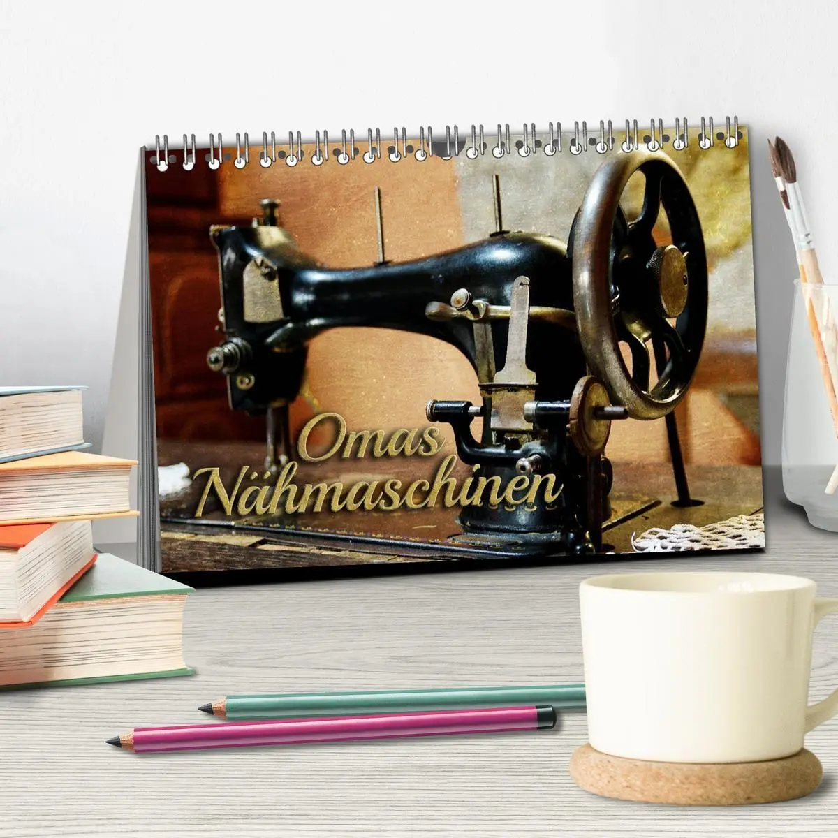 Bild: 9783569724655 | Omas Nähmaschinen (Tischkalender 2027 DIN A5 quer), CALVENDO...