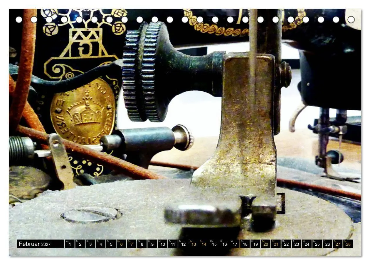 Bild: 9783569724655 | Omas Nähmaschinen (Tischkalender 2027 DIN A5 quer), CALVENDO...