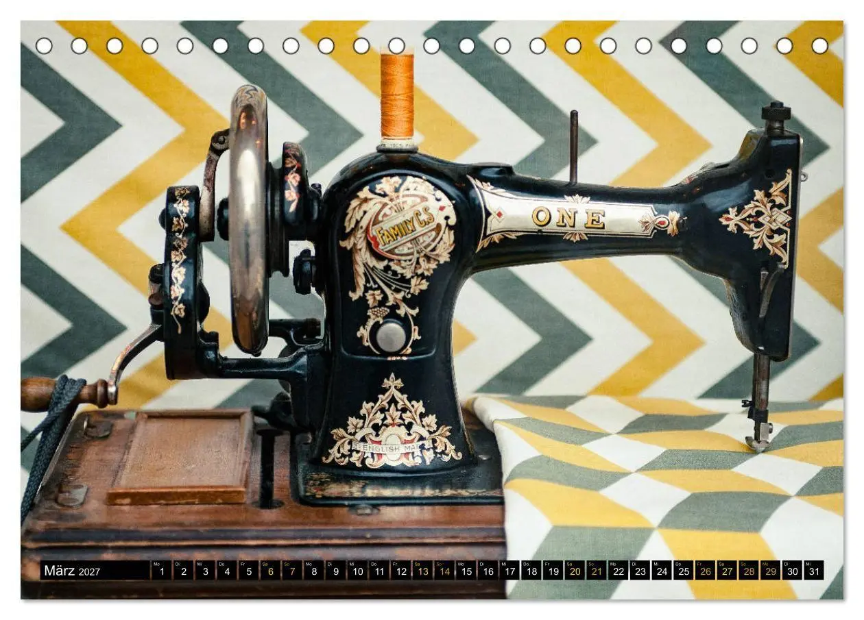 Bild: 9783569724655 | Omas Nähmaschinen (Tischkalender 2027 DIN A5 quer), CALVENDO...