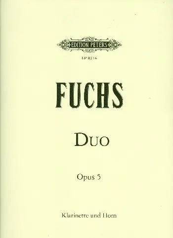 Cover: 9790014064655 | Duo op.5 für Klarinette und Horn Stimmen | Georg Friedrich Fuchs