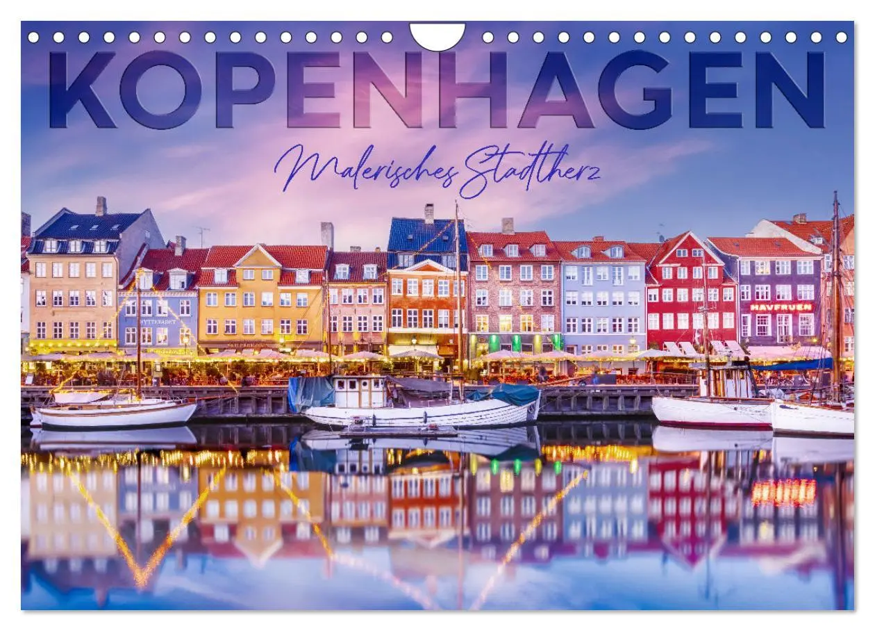 Cover: 9783457534755 | KOPENHAGEN Malerisches Stadtherz (Wandkalender 2026 DIN A4 quer),...
