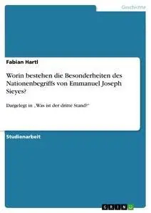 Cover: 9783640444755 | Worin bestehen die Besonderheiten des Nationenbegriffs von Emmanuel...