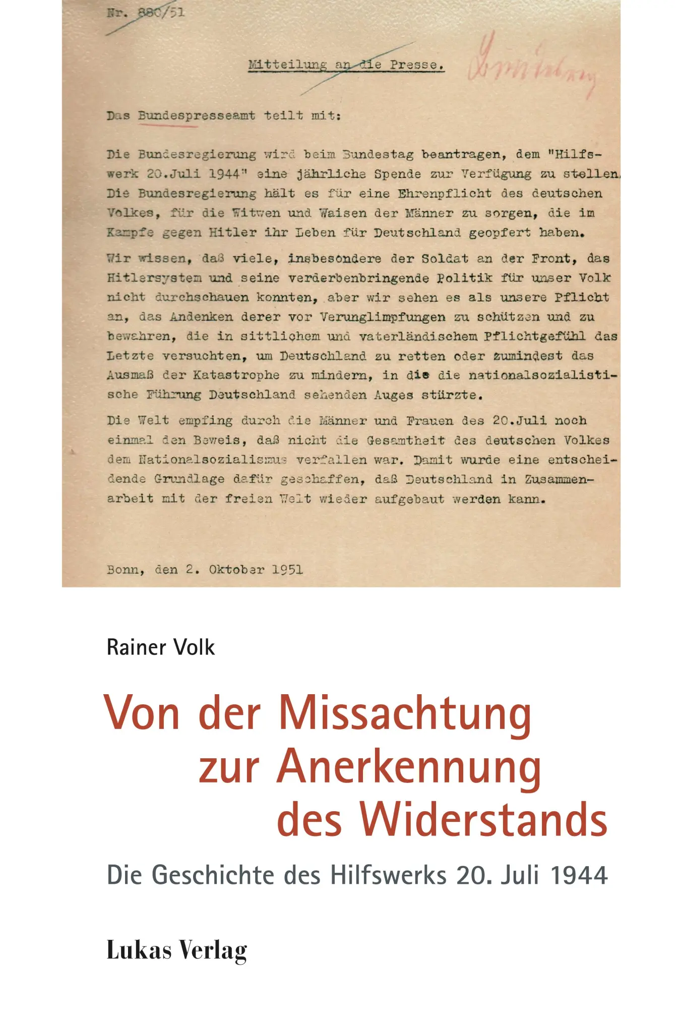 Cover: 9783867324755 | Von der Missachtung zur Anerkennung des Widerstands | Rainer Volk