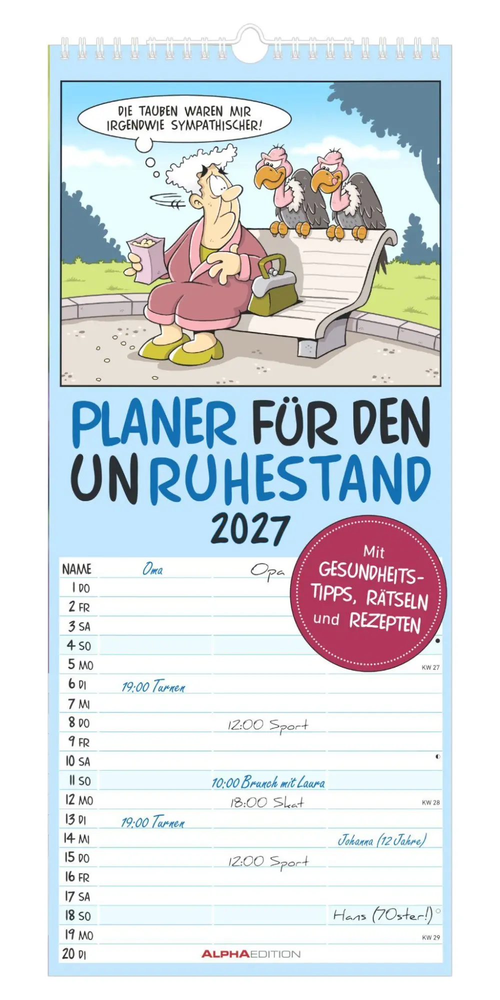 Cover: 4069095014855 | Planer für den Unruhestand 2027 | Kalender | 14 S. | Deutsch | 2027