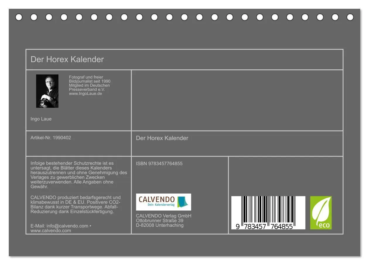 Bild: 9783457764855 | Der Horex Kalender (Tischkalender 2026 DIN A5 quer), CALVENDO...
