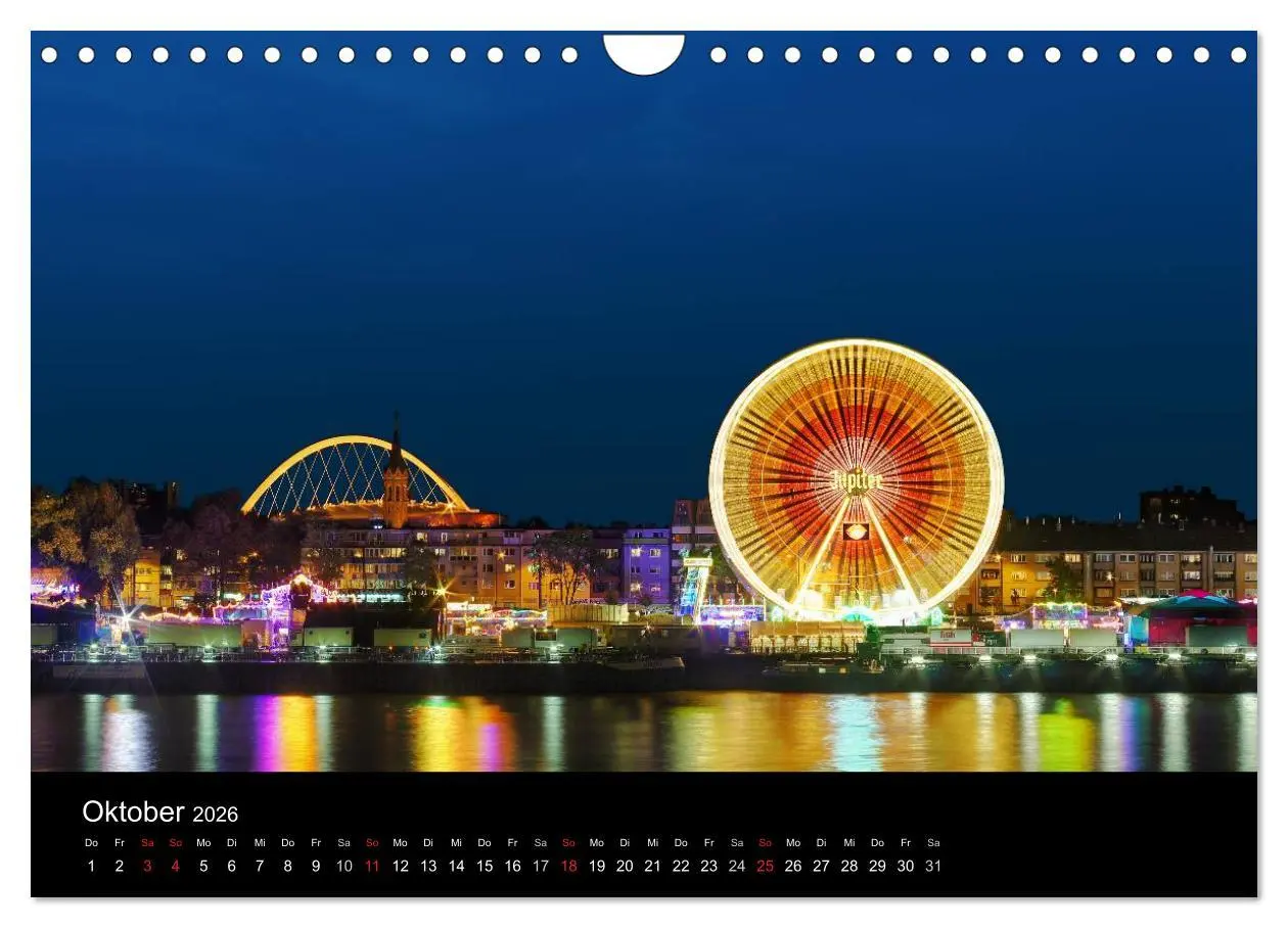 Bild: 9783516164855 | köln dunkel bunt - Die Stadt in anderem Licht! (Wandkalender 2026...