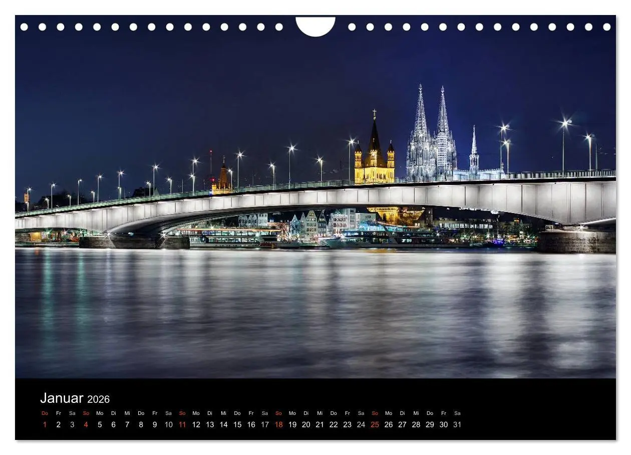 Bild: 9783516164855 | köln dunkel bunt - Die Stadt in anderem Licht! (Wandkalender 2026...