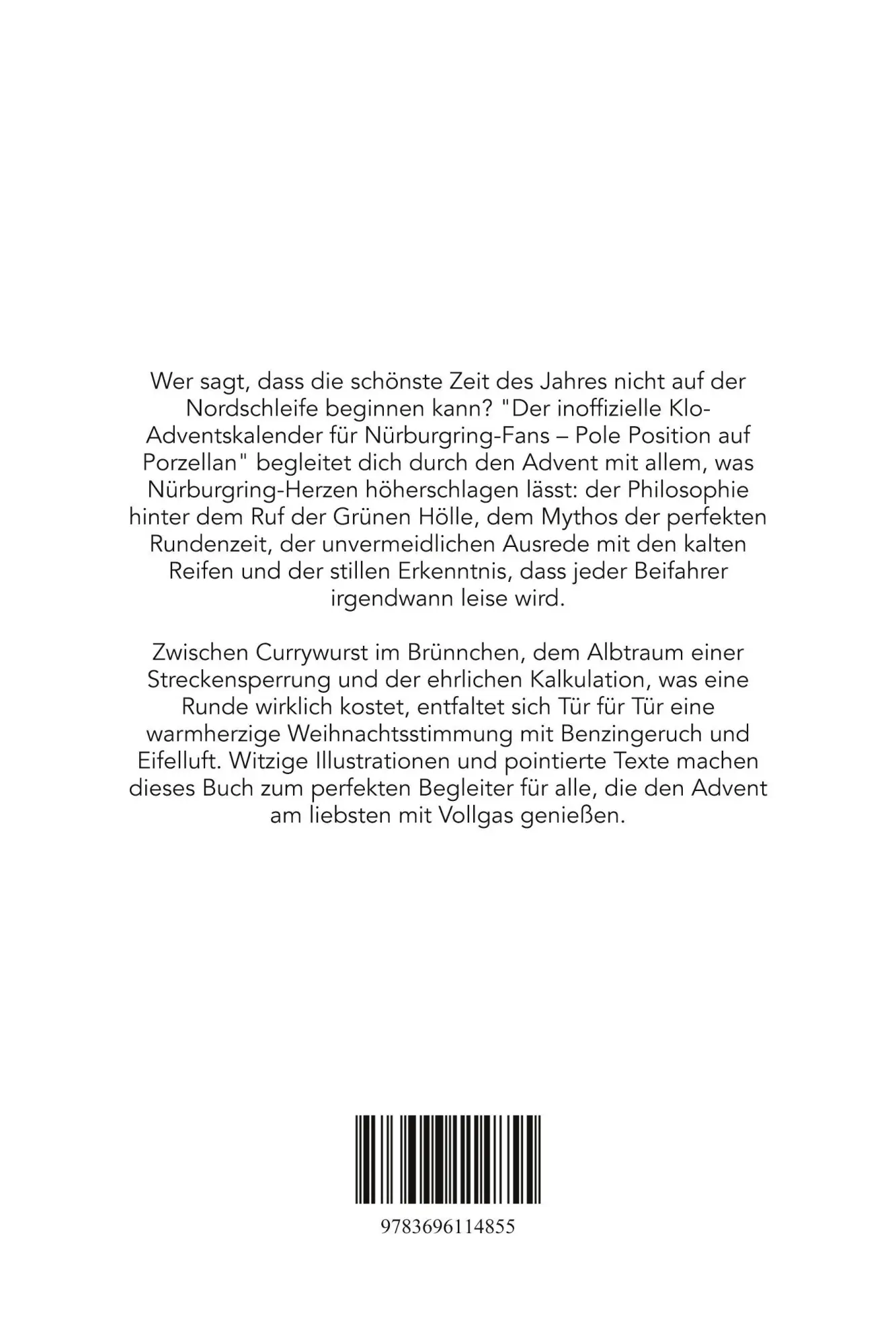 Rückseite: 9783696114855 | Der inoffizielle Klo-Adventskalender für Nürburgring-Fans | Leon Klein