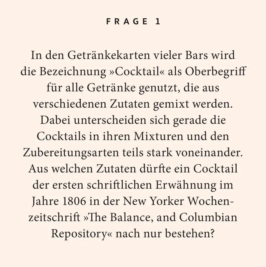 Bild: 9783899784855 | Cocktail-Quiz | 100 Fragen und Antworten | Christian Lentz (u. a.)