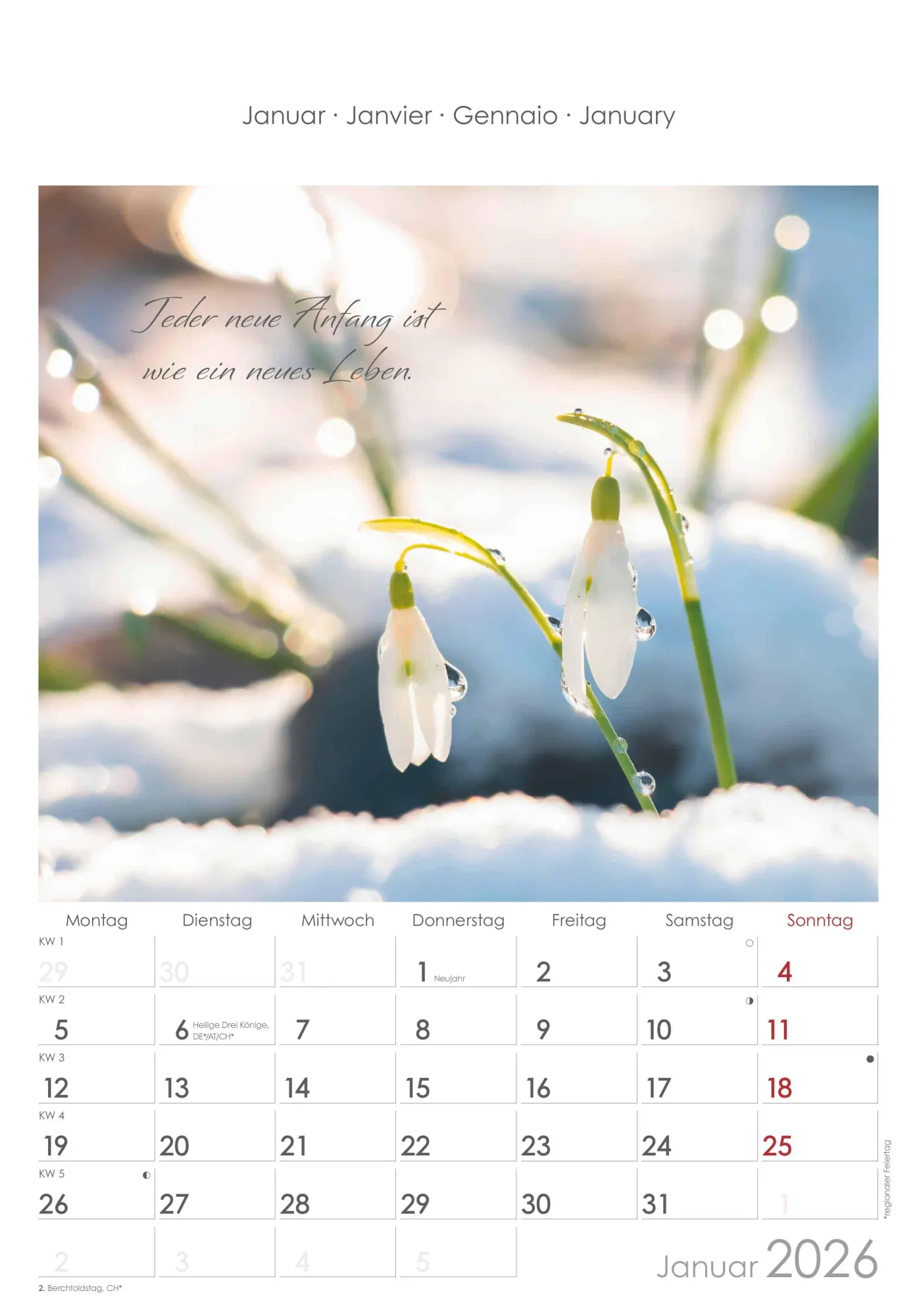 Bild: 4069095004955 | Auszeit für die Seele 2026 - Bildkalender 23,7x34 cm - Kalender mit...