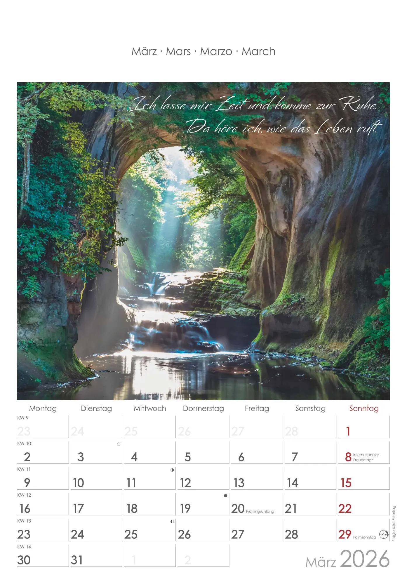 Bild: 4069095004955 | Auszeit für die Seele 2026 - Bildkalender 23,7x34 cm - Kalender mit...