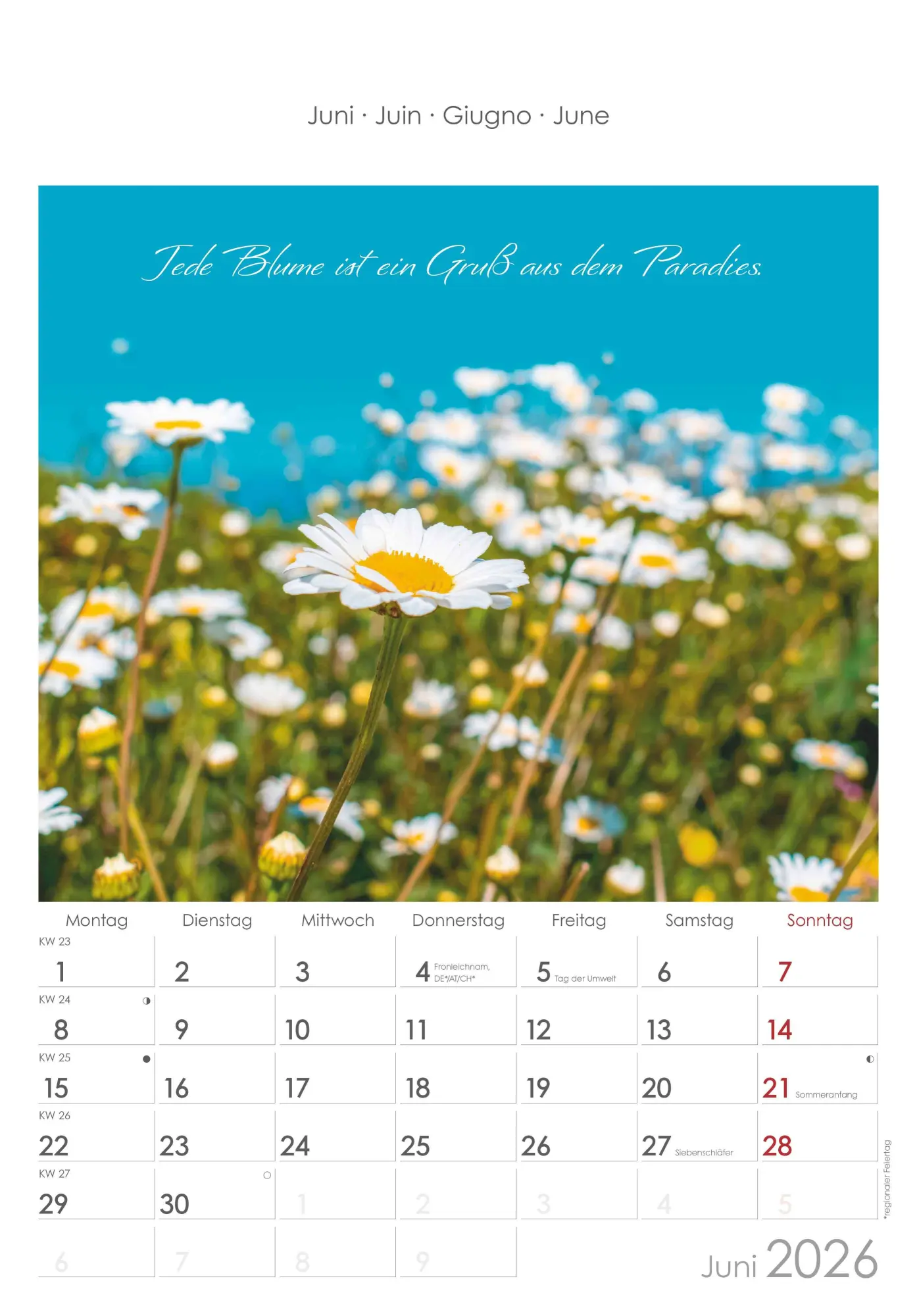 Bild: 4069095004955 | Auszeit für die Seele 2026 - Bildkalender 23,7x34 cm - Kalender mit...