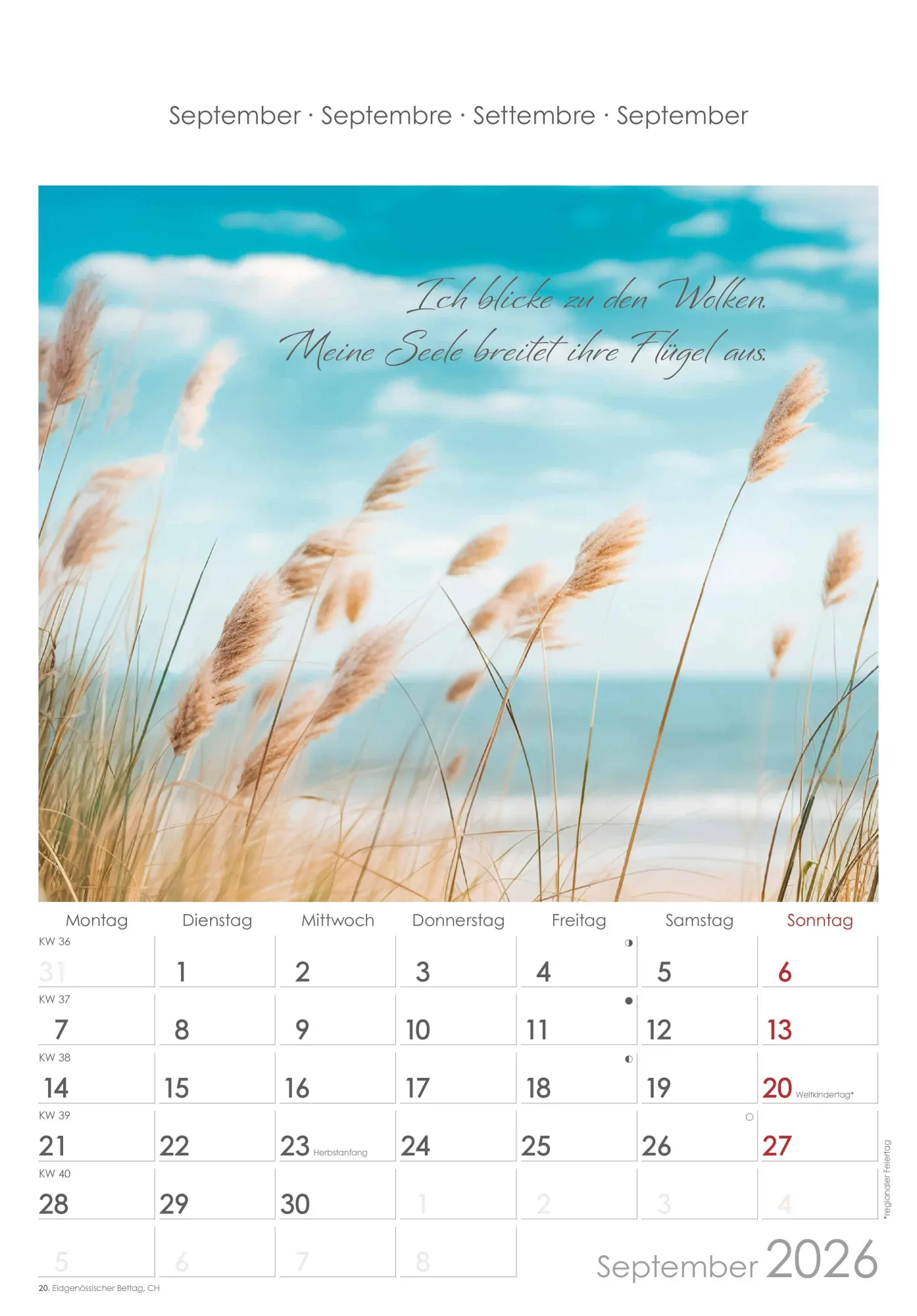 Bild: 4069095004955 | Auszeit für die Seele 2026 - Bildkalender 23,7x34 cm - Kalender mit...