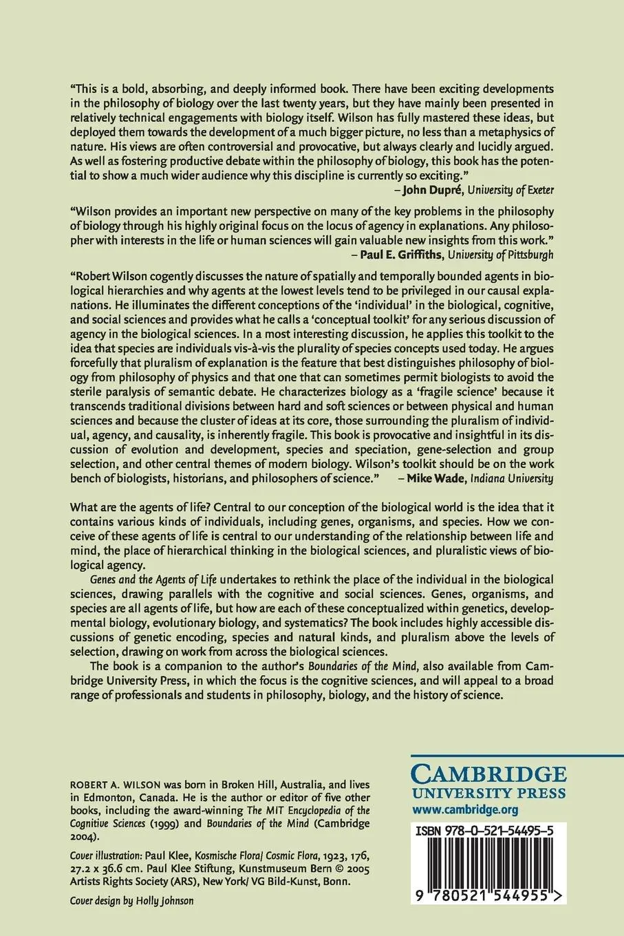 Rückseite: 9780521544955 | Genes and the Agents of Life | Robert A. Wilson | Taschenbuch | 2016