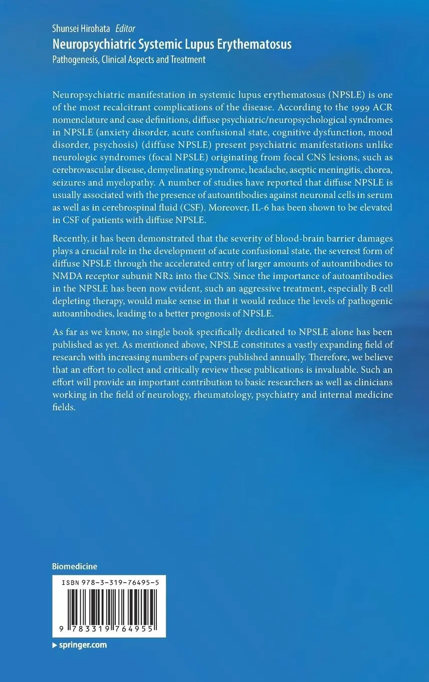 Rückseite: 9783319764955 | Neuropsychiatric Systemic Lupus Erythematosus | Shunsei Hirohata