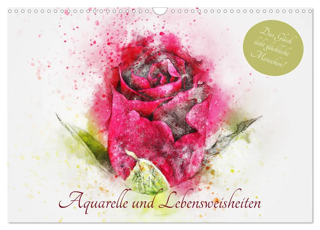 Cover: 9783457754955 | Aquarelle und Lebensweisheiten (Wandkalender 2026 DIN A3 quer),...