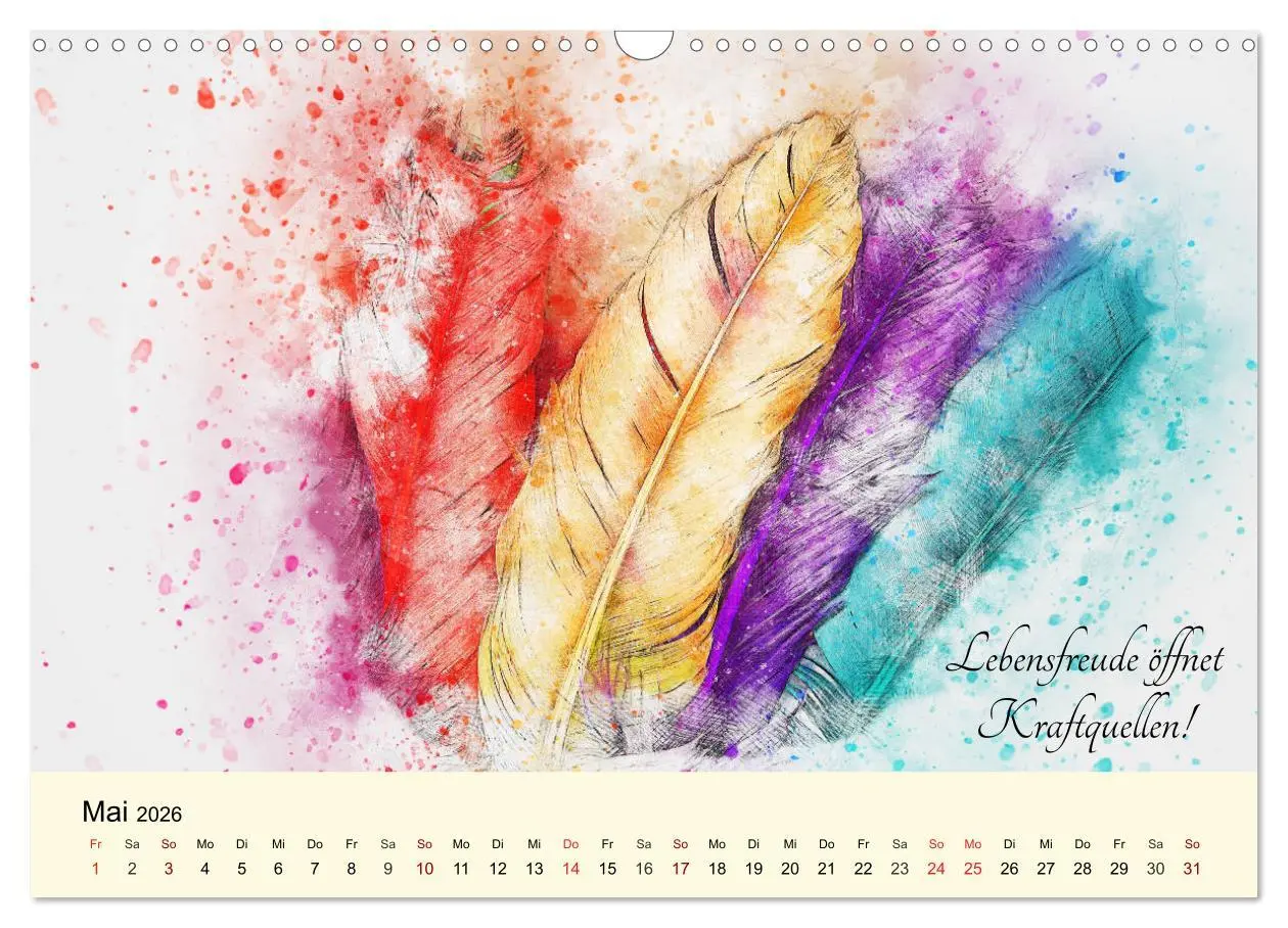 Bild: 9783457754955 | Aquarelle und Lebensweisheiten (Wandkalender 2026 DIN A3 quer),...