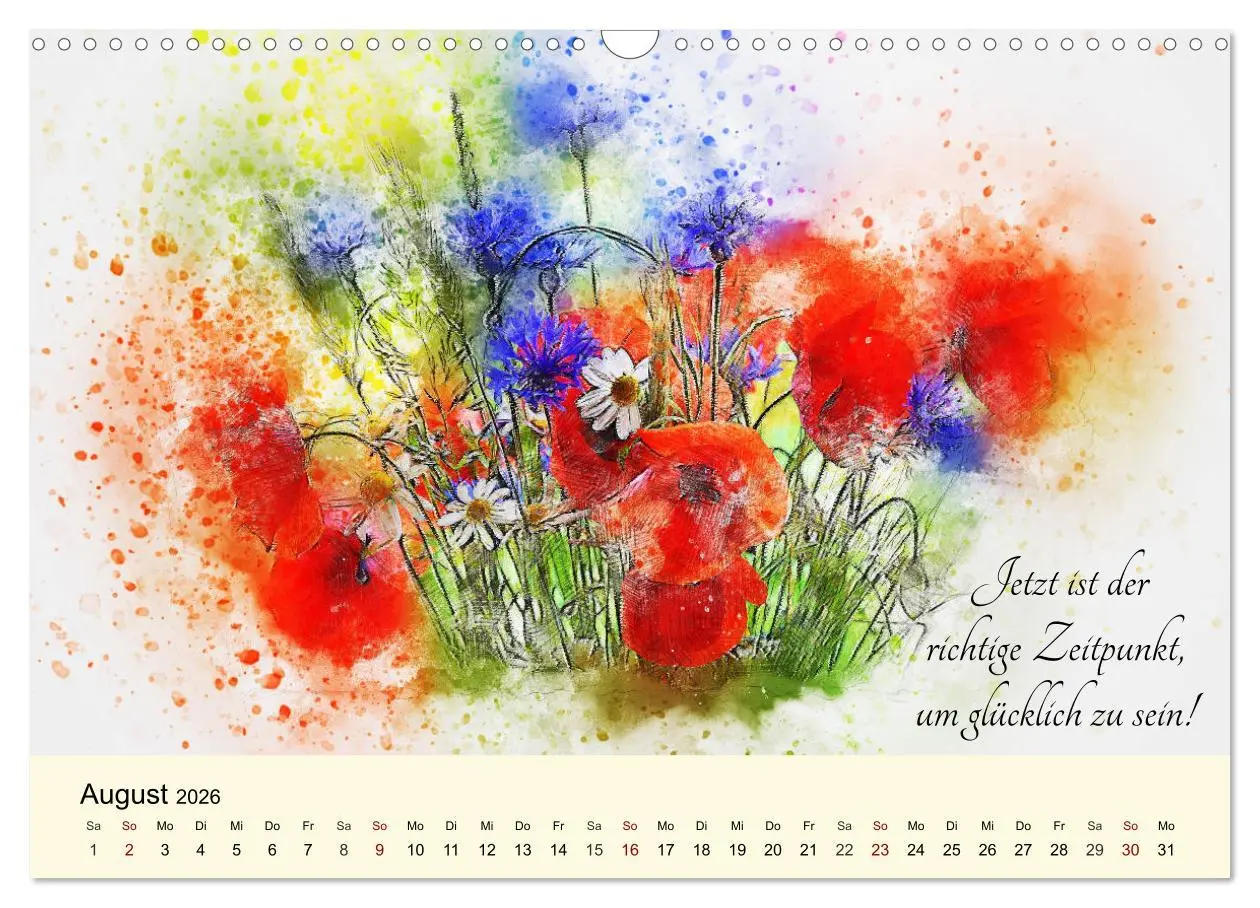 Bild: 9783457754955 | Aquarelle und Lebensweisheiten (Wandkalender 2026 DIN A3 quer),...