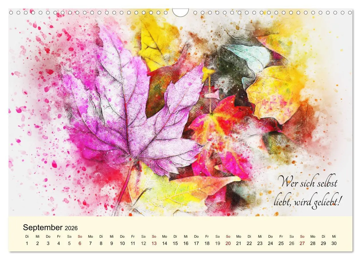 Bild: 9783457754955 | Aquarelle und Lebensweisheiten (Wandkalender 2026 DIN A3 quer),...