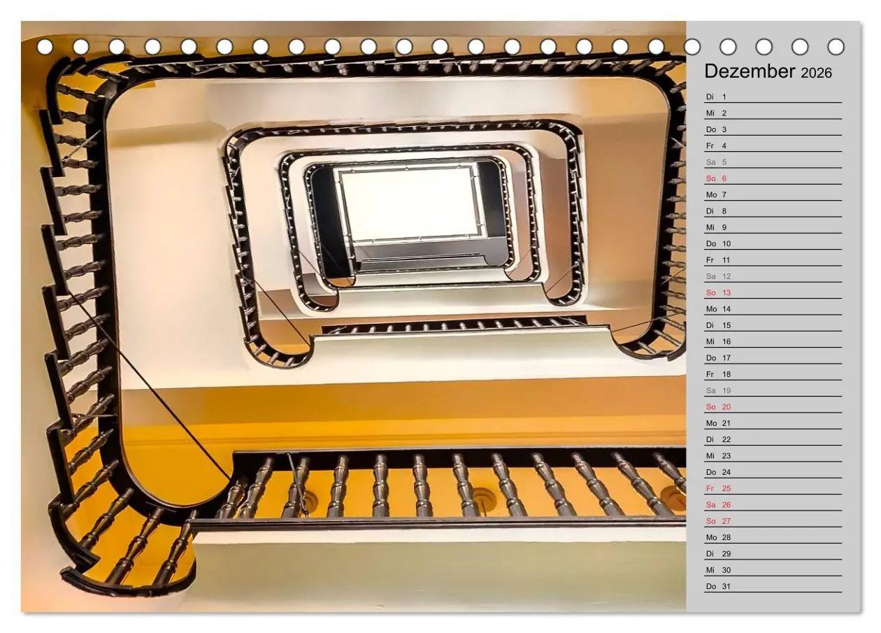 Bild: 9783457994955 | Faszination Treppen (Tischkalender 2026 DIN A5 quer), CALVENDO...