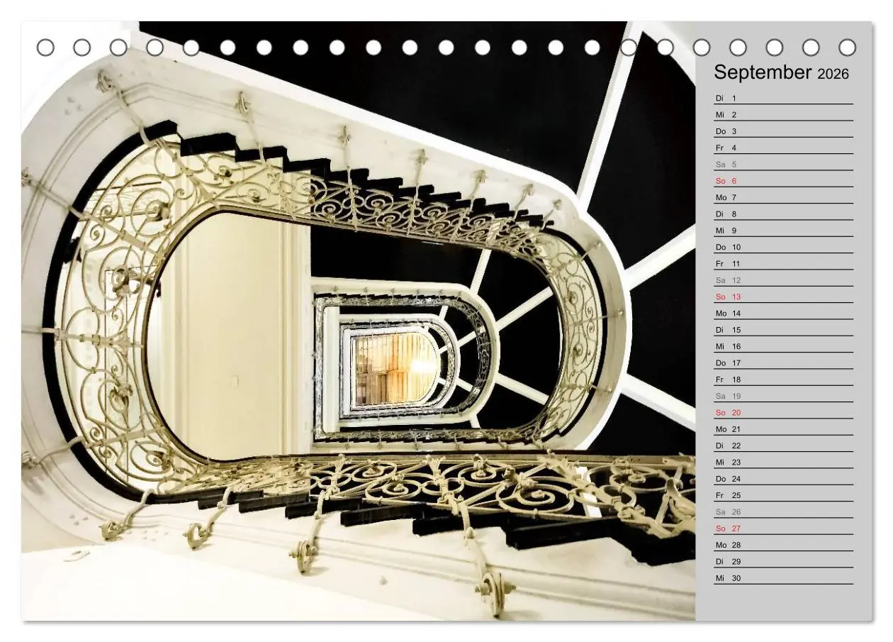 Bild: 9783457994955 | Faszination Treppen (Tischkalender 2026 DIN A5 quer), CALVENDO...