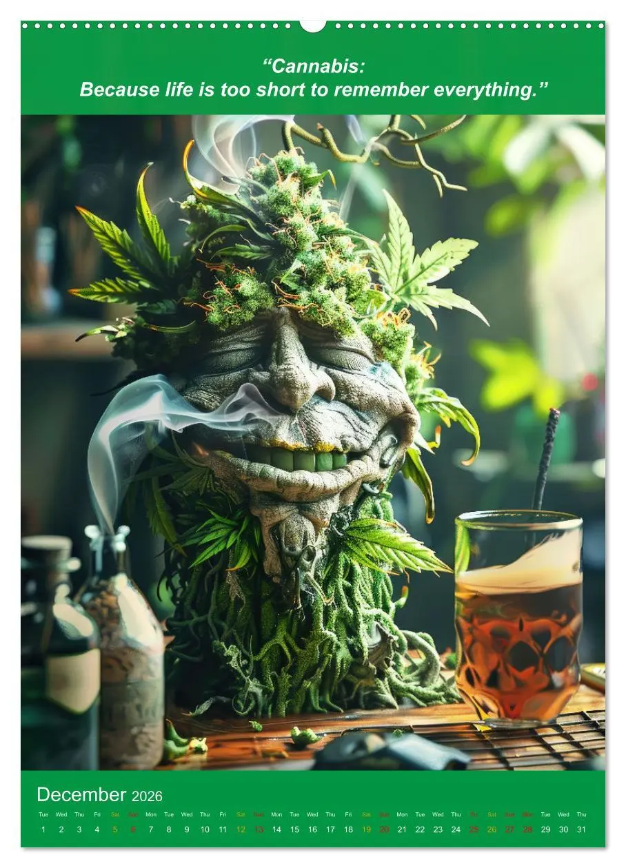 Bild: 9783516534955 | The funniest cannabis pictures and slogans (Wall Calendar 2026 DIN...