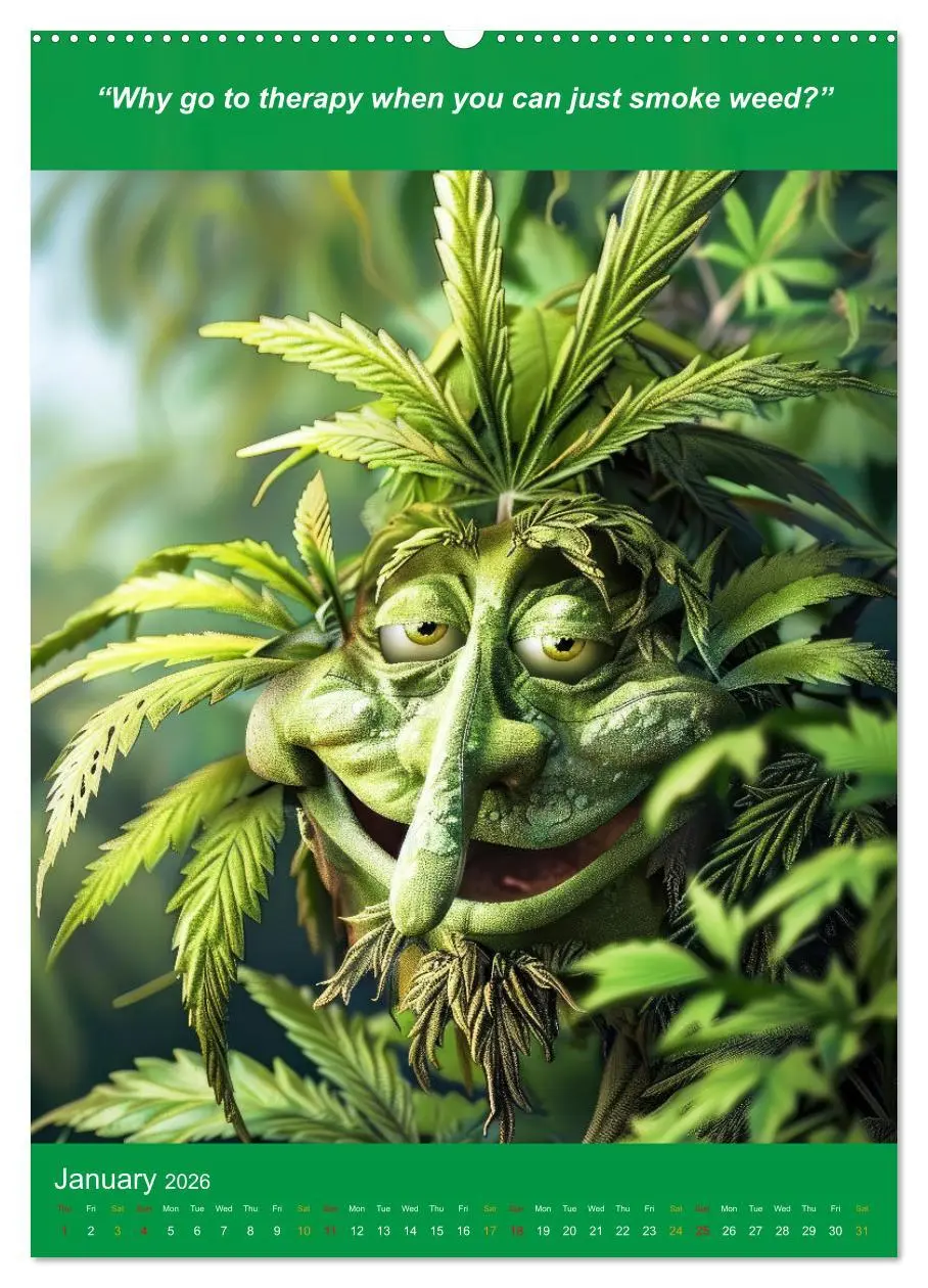 Bild: 9783516534955 | The funniest cannabis pictures and slogans (Wall Calendar 2026 DIN...